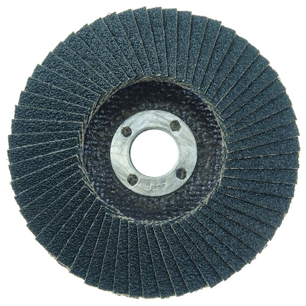4 Tiger Paw Abrasive Flap Disc, Conical (TY29), 60Z, 5/8